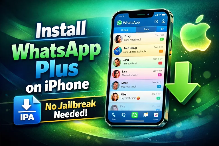 Download WhatsApp Plus IPA for iOS without jailbreak.